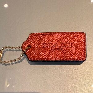 Coach Hang Tag Metallic Orange Gold Hardware EUC